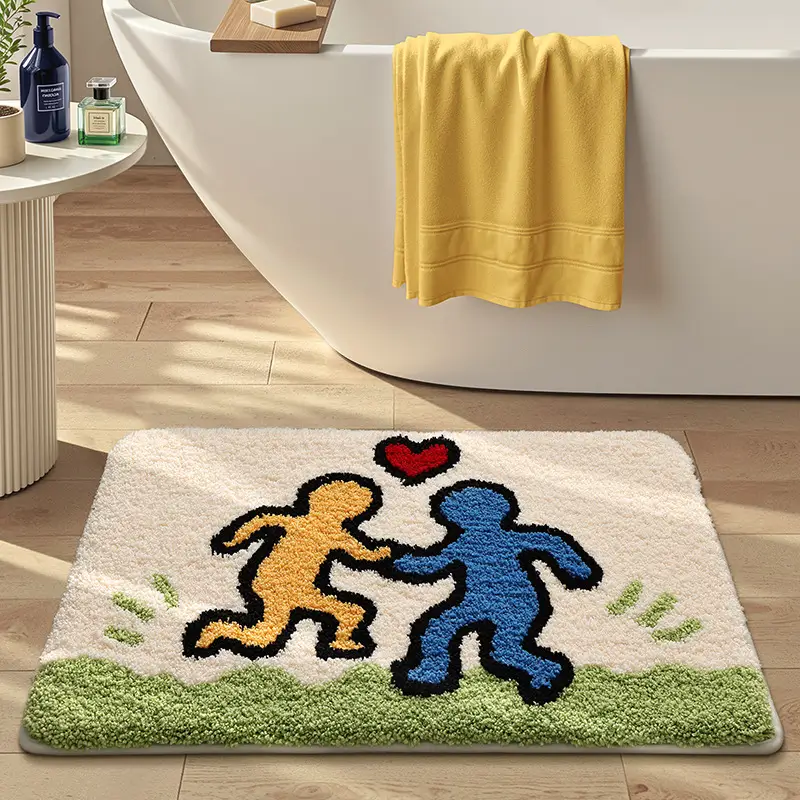 Pop Art Dash Flocked Rug