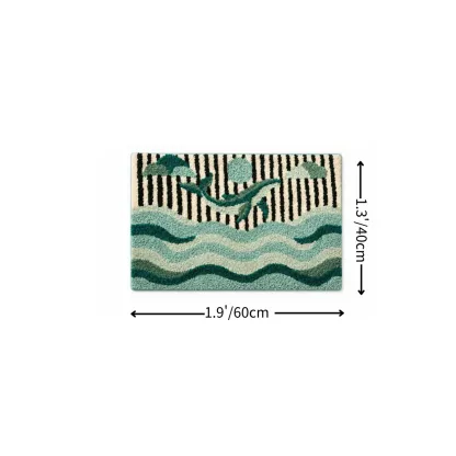 Verdant Tide Flocked Rug