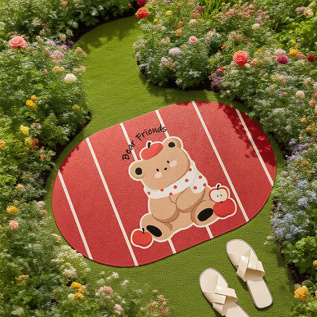 Bear Friends Diatomaceous Earth Mat