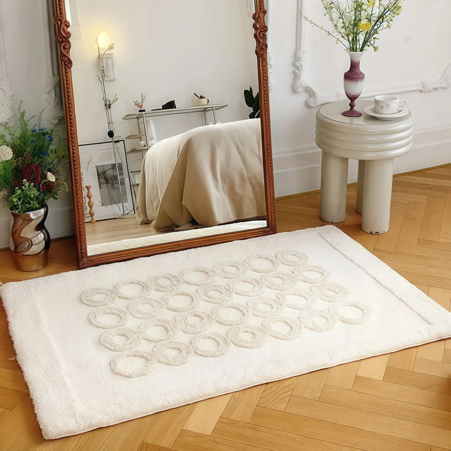 Circle Flocked Rug