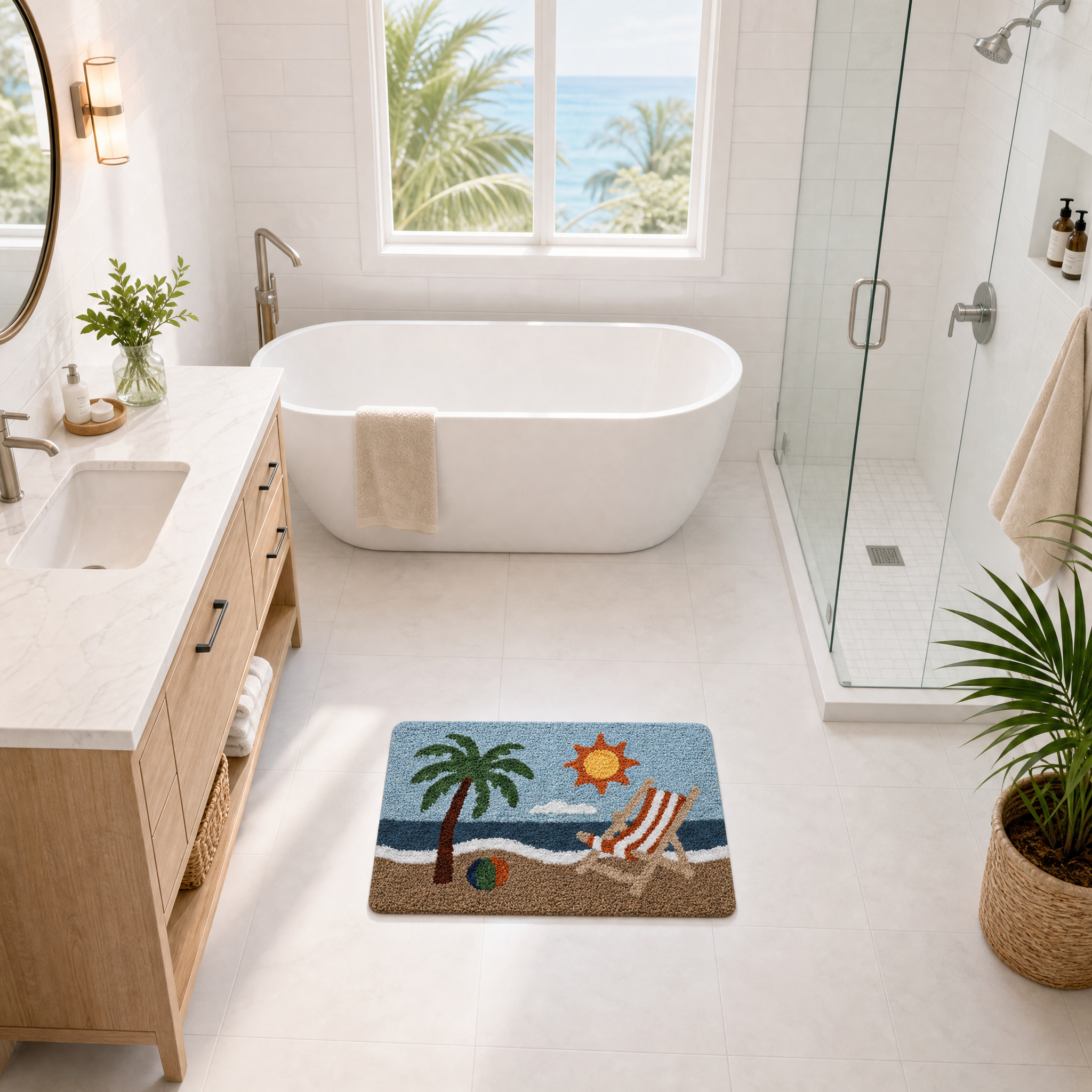 Palm Beach Lounge Flocked Rug