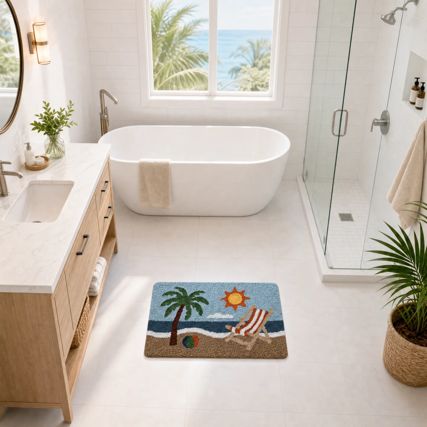 Palm Beach Lounge Flocked Rug