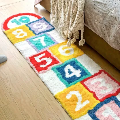 Hopscotch Flocked Rug