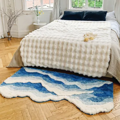 Ocean Flocked Rug 
