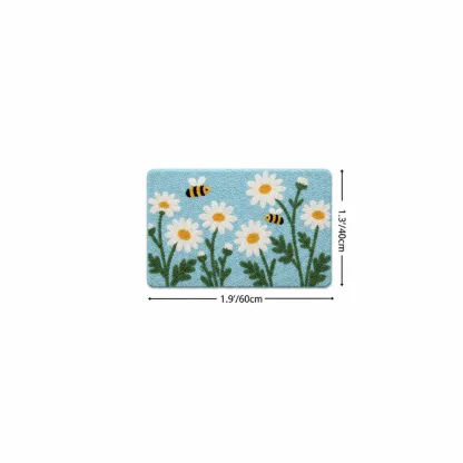 Daisy Garden Botanical Flocked Rug