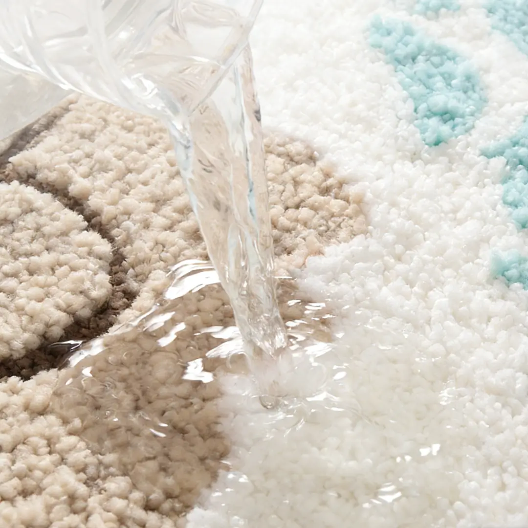 Coastal Wave Flocked Rug