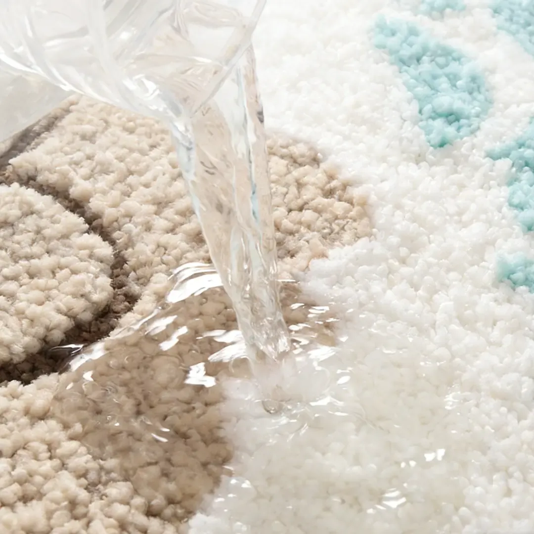 Coastal Wave Flocked Rug