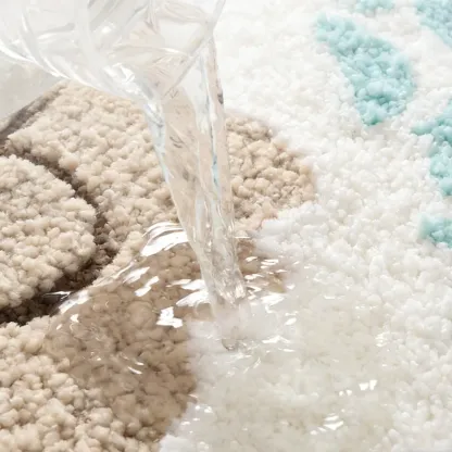 Coastal Wave Flocked Rug