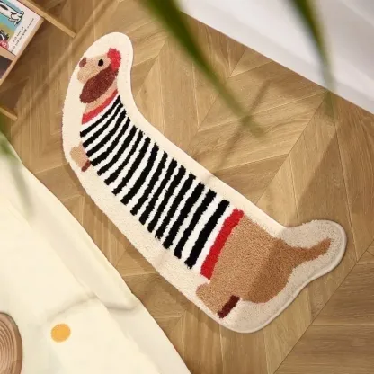 Dachshund Flocked Rug