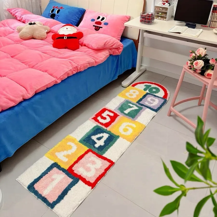 Hopscotch Flocked Rug