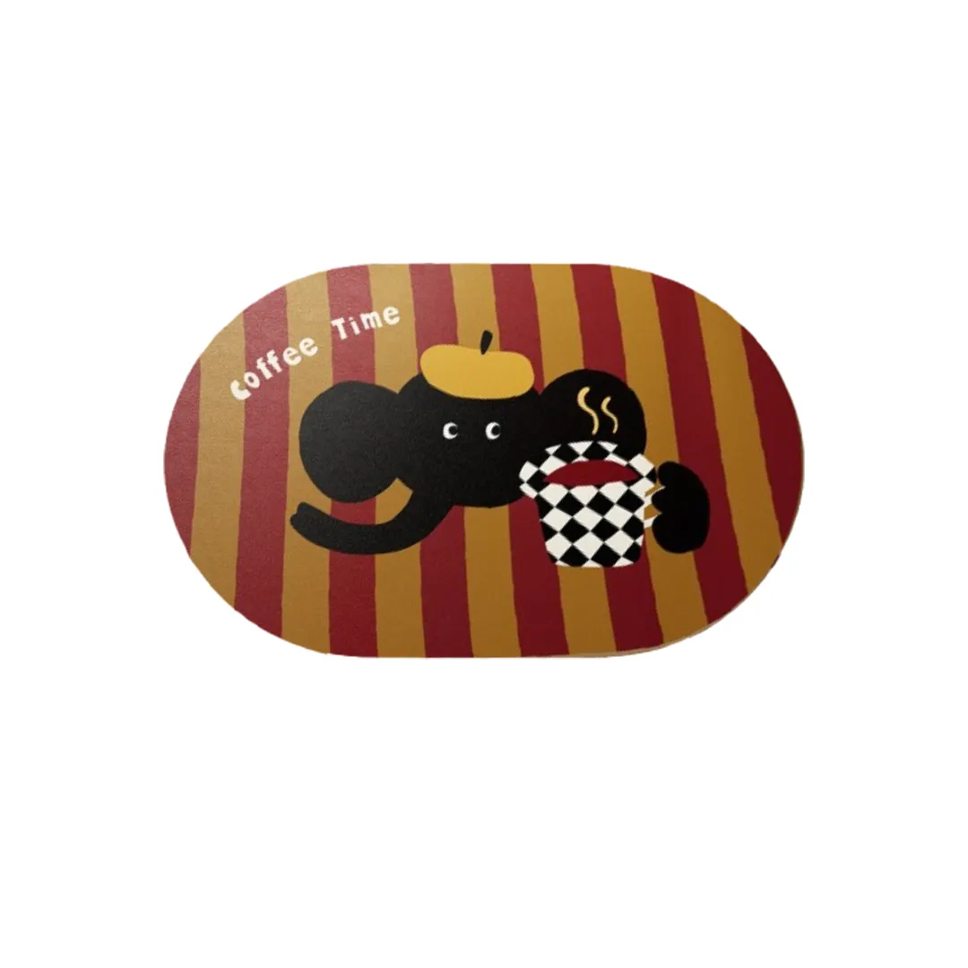 Leopard Print Diatomaceous Earth Bath Mat