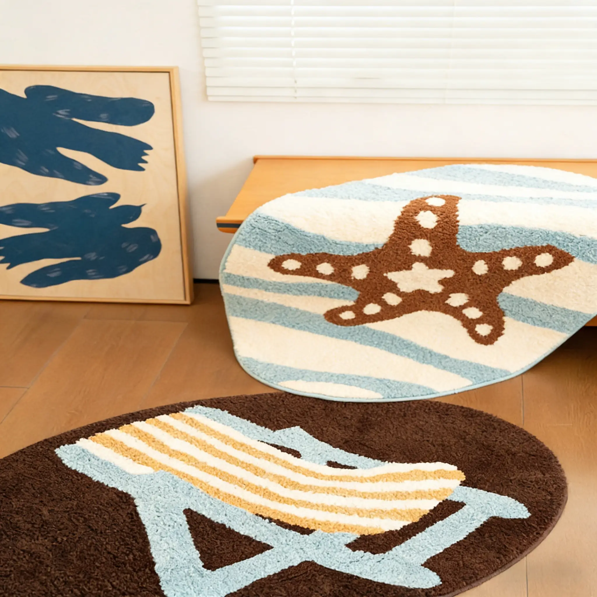 Coastal Lounge Flocked Rug