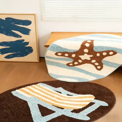 Coastal Lounge Flocked Rug