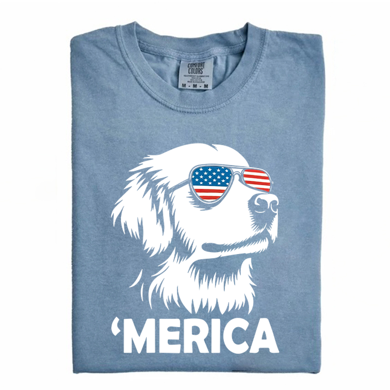 Merica Golden Retriever T-shirt
