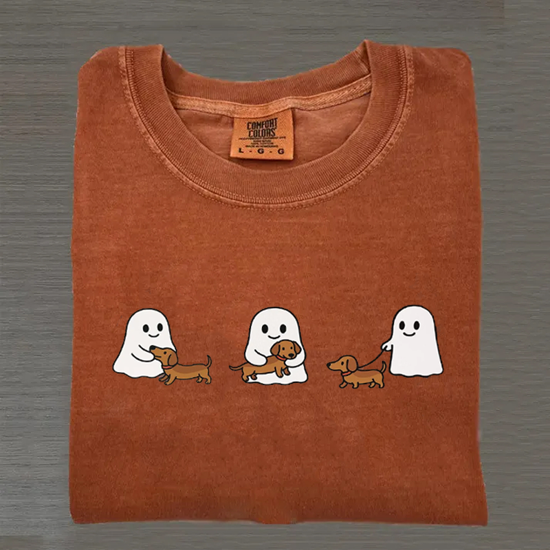 Ghost Halloween Dachshund Unisex T-shirt