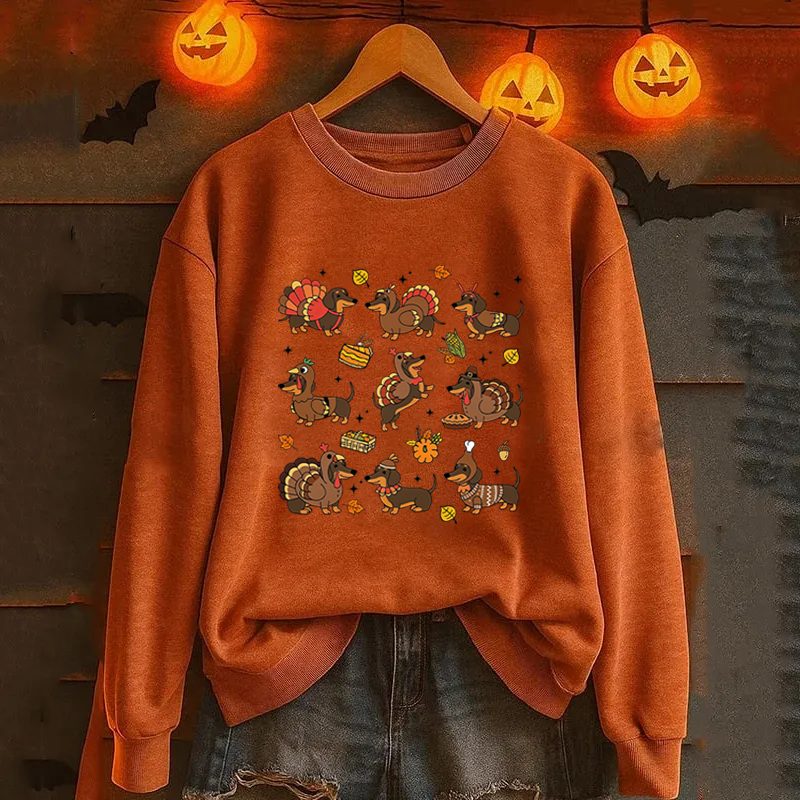 Comfort Colors Turkey Dachshund Sweatshirt
