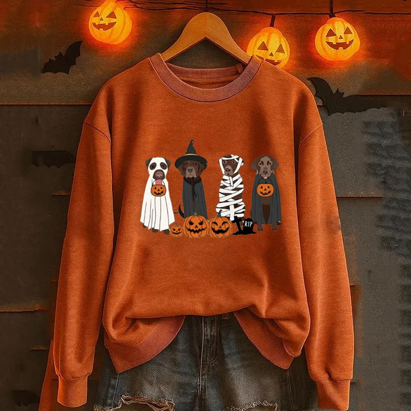 Brown Labrador Halloween Sweatshirt