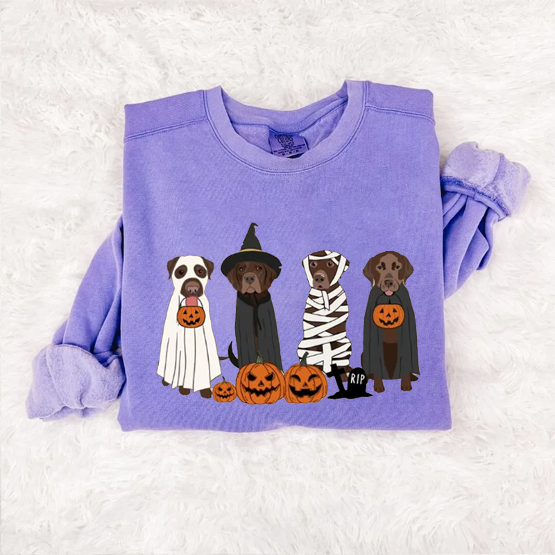 Brown Labrador Halloween Sweatshirt