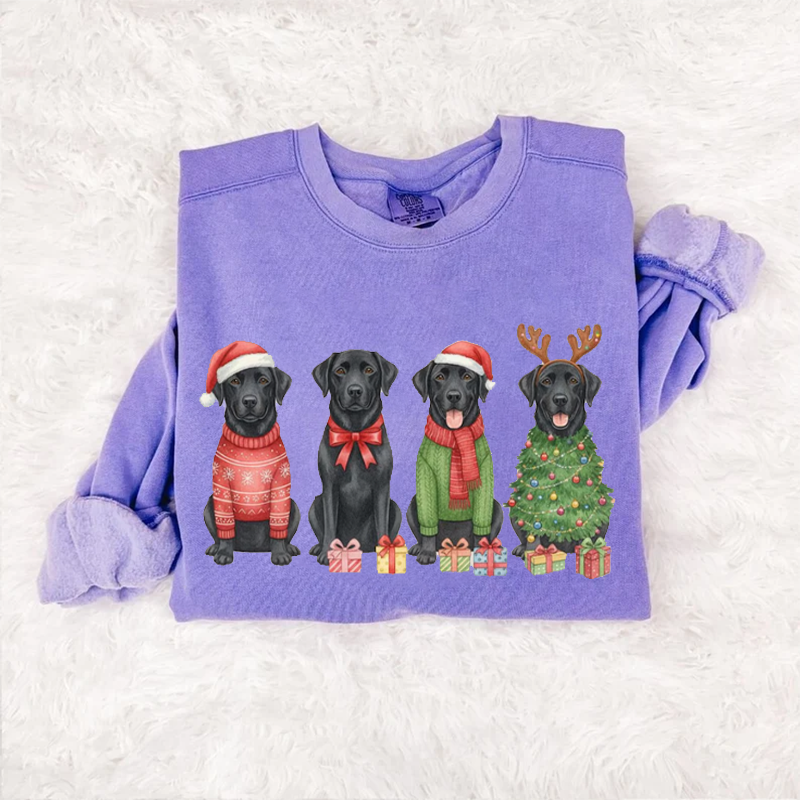 Christmas Black Labrador Sweatshirt
