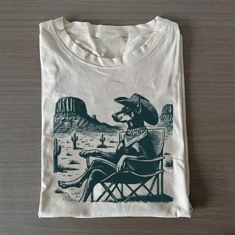 Vintage Doberman Western T-shirt