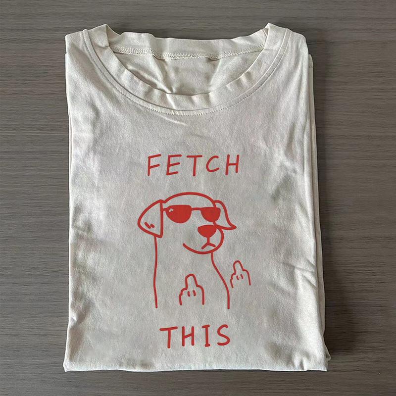 Tokyover Pink Fetch This Dog T-shirt