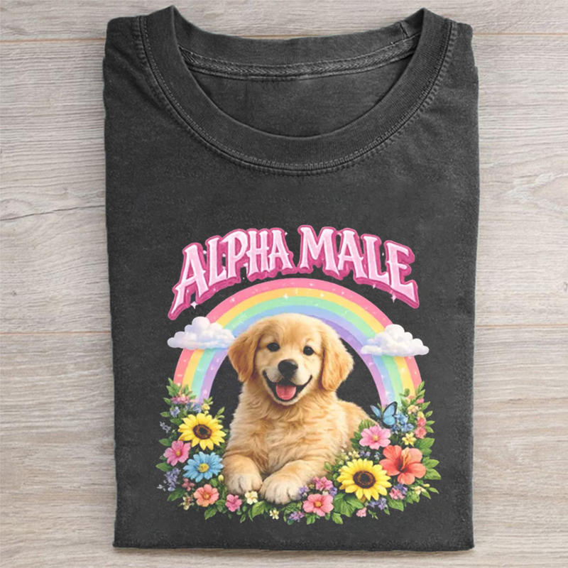 Alpha Male Funny Puppy Dog Meme T-shirt