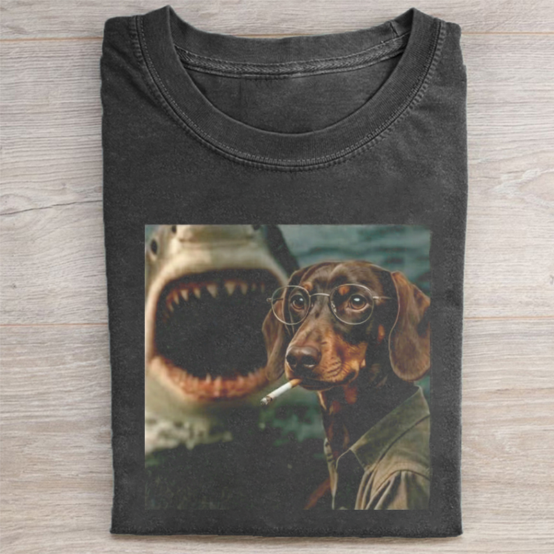 [Copy]Funny Dog Graphic T-shirt