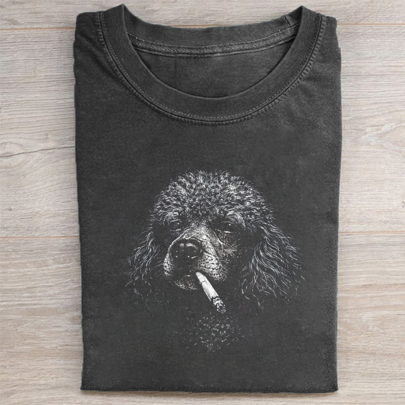 Retro Poodle Dog Graphic T-shirt