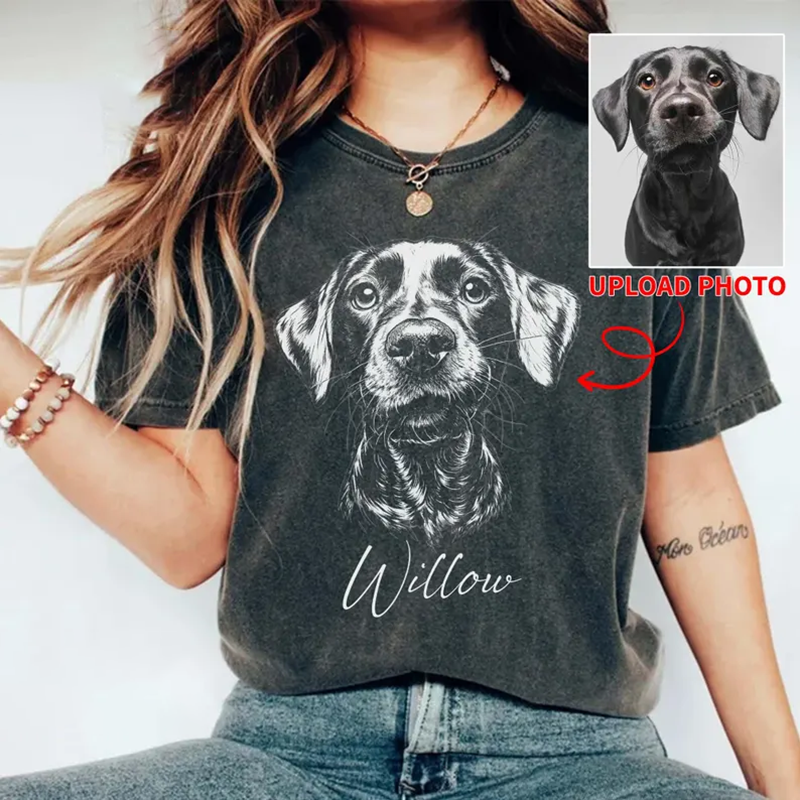Custom Dog Photo T-shirt