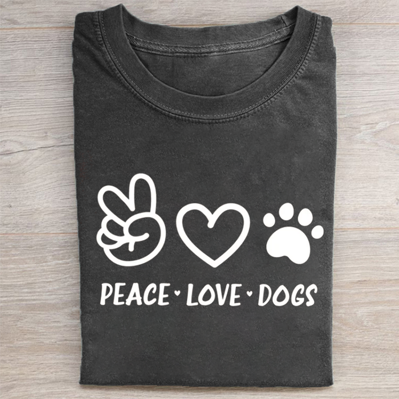 Peace Love Dogs V-Neck T-shirt
