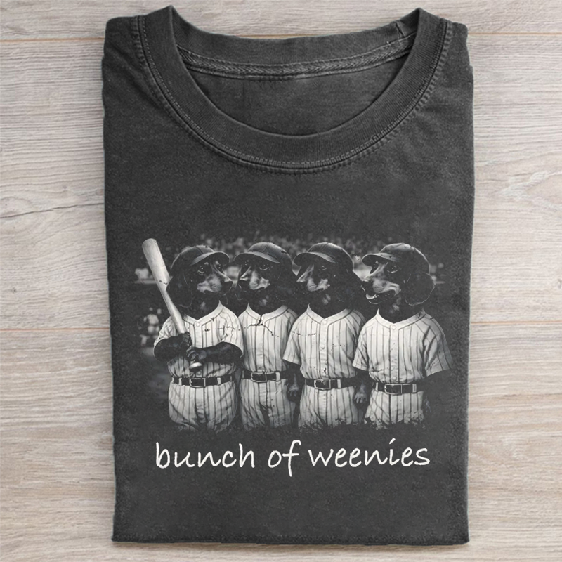 Funny Weenies Dachshund Baseball T-shirt