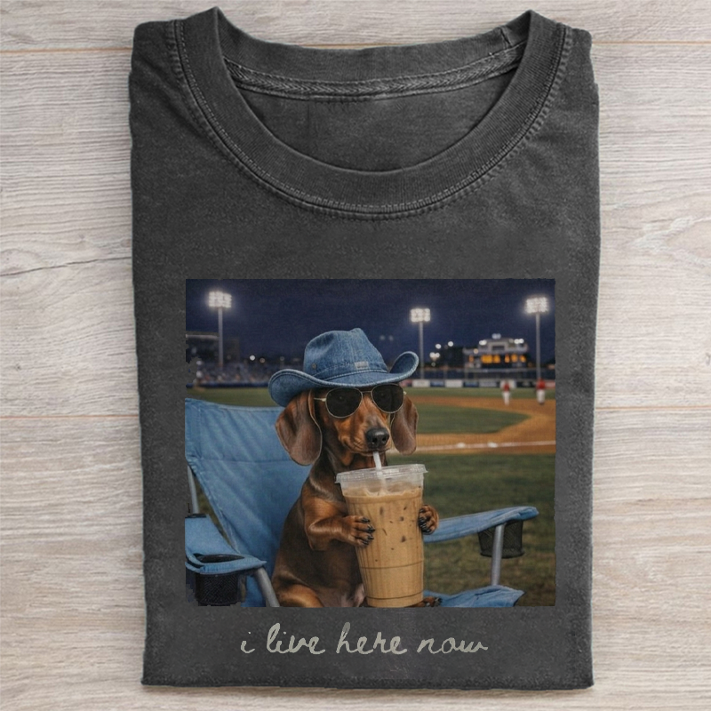 Funny Dachshund Baseball T-shirt T-shirt