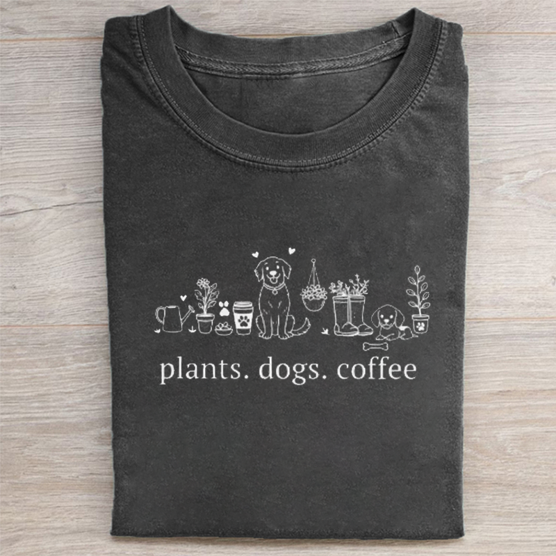 Plant and Dog Lover T-shirt