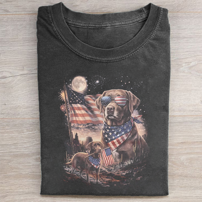 Labrador Retriever Patriotic T-shirt