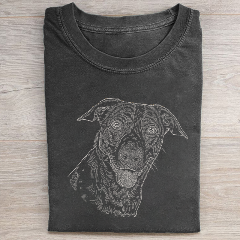 Vintage Dog Graphic T-shirt