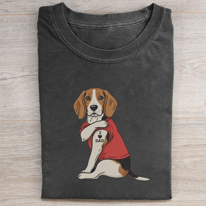 Vintage Dog Dad T-shirt