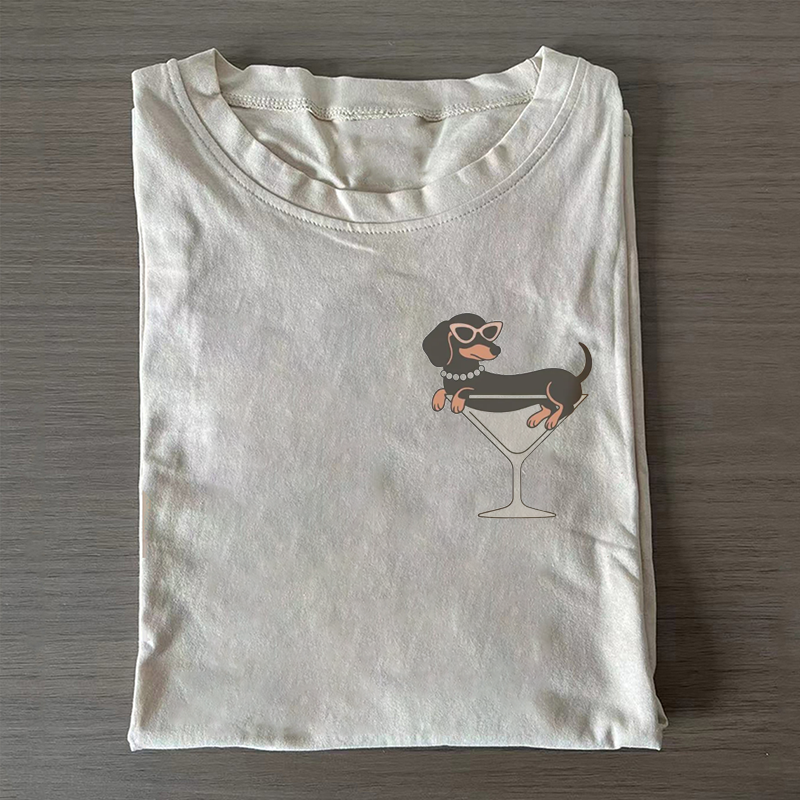 Weenies and Martinis Dachshund Weenie Tini T-shirt