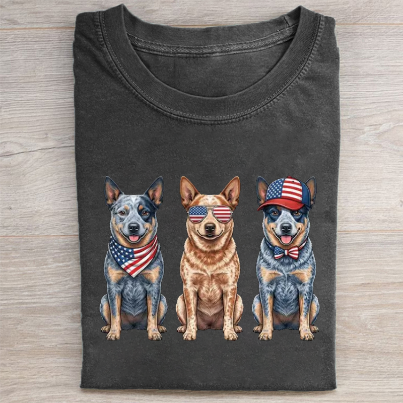 Blue Heeler 4th of July T-shirt