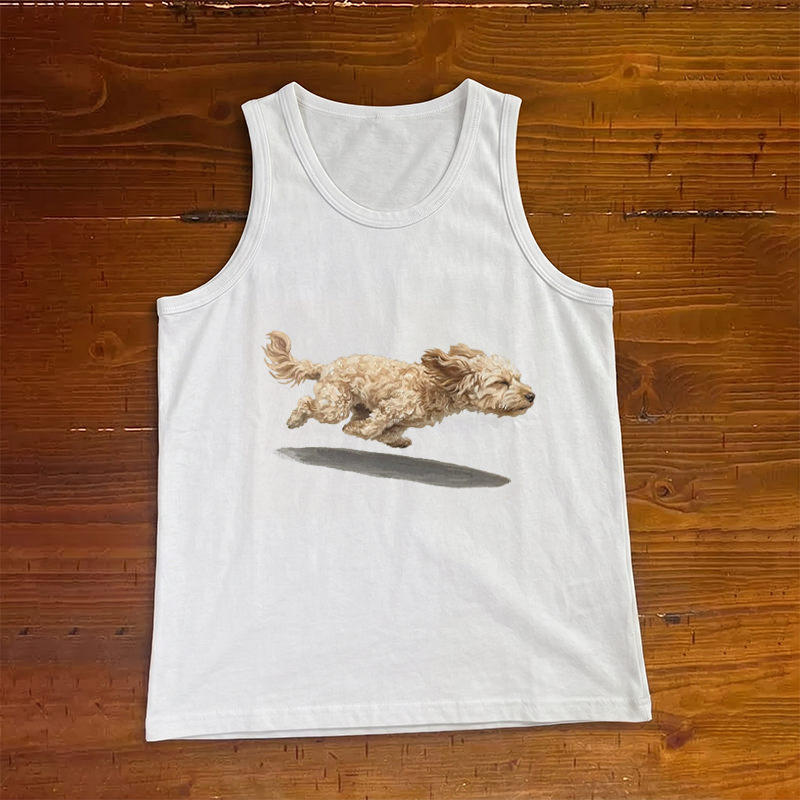 Running Cavapoo Dog Mom Tank
