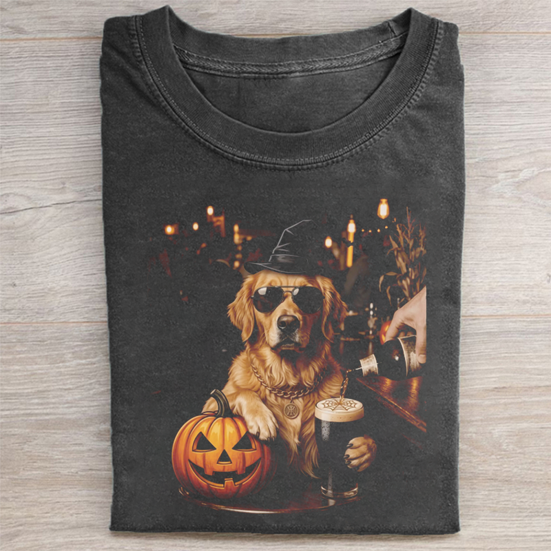 Golden Retriever Halloween T-shirt