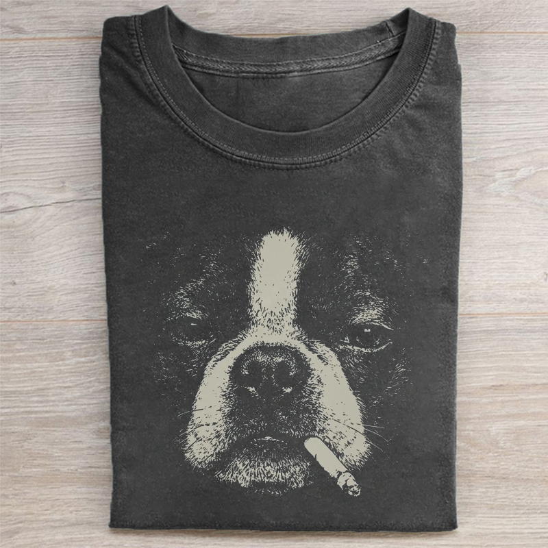 Smoking French Bulldog T-shirt