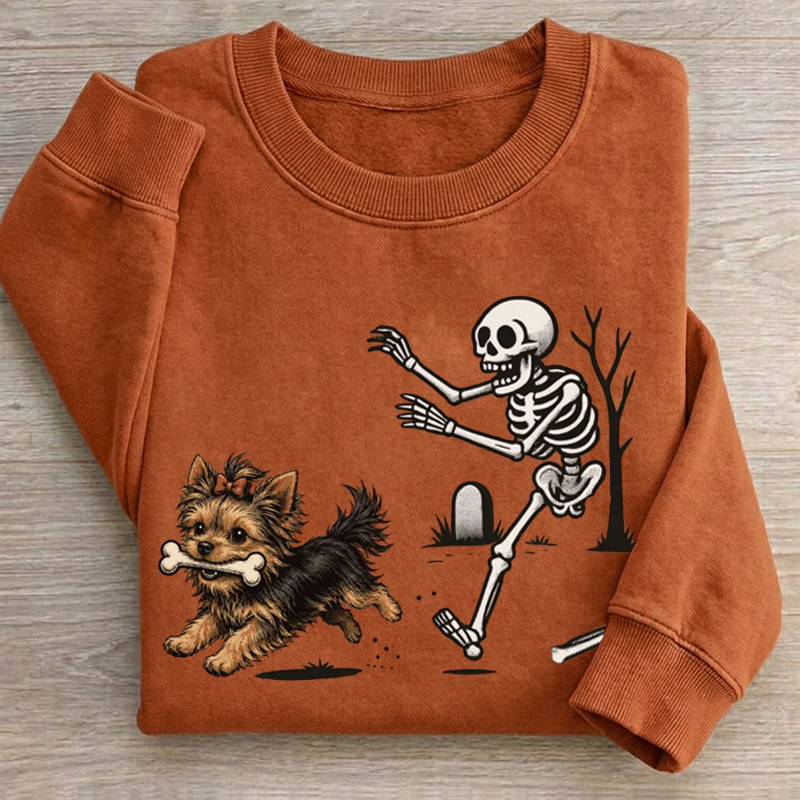 Halloween Yorkie Dog Sweatshirt