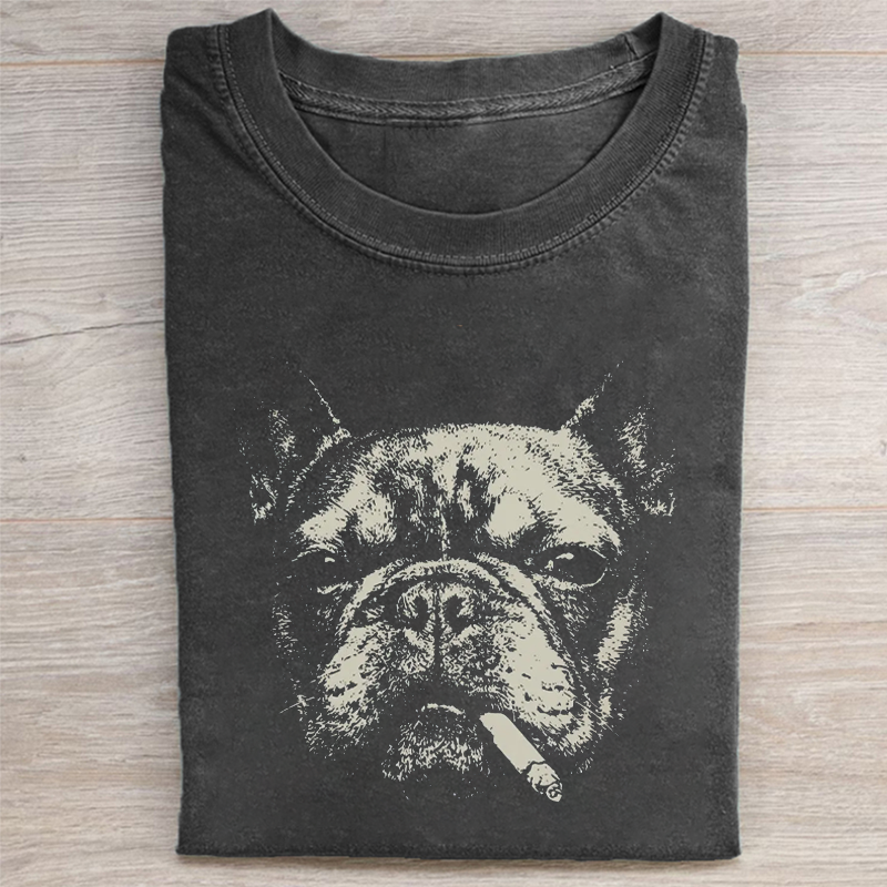 Smoking French Bulldog T-shirt