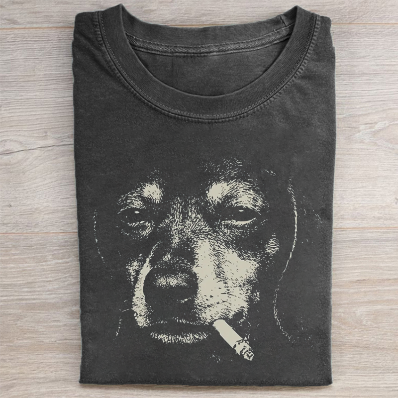 Smoking Dachshund T-shirt
