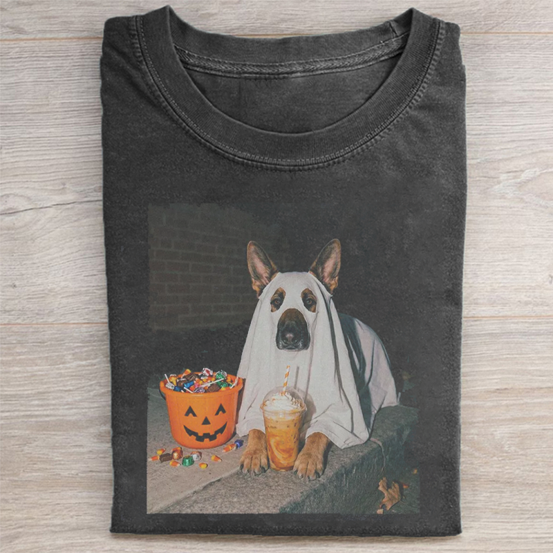 German Shepherd Dog Halloween T-shirt
