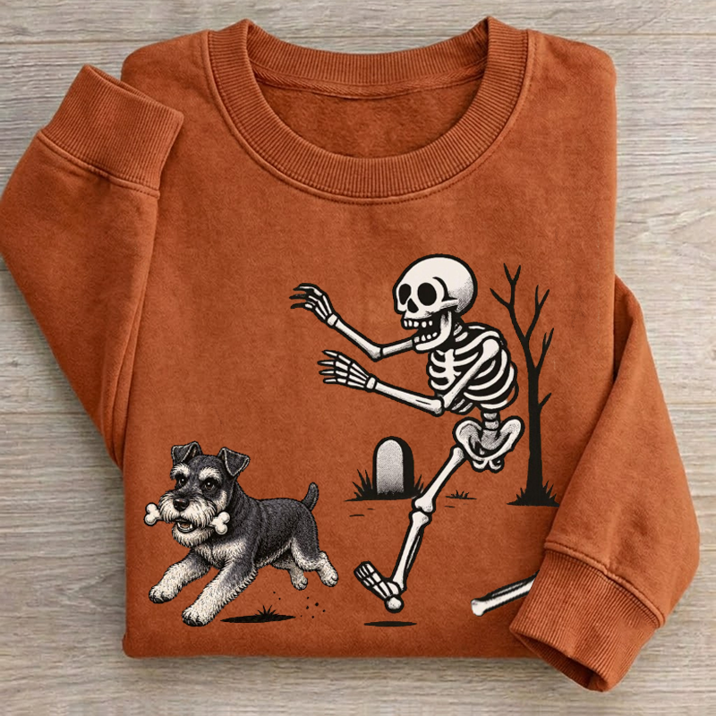 Halloween Schnauzer Dog Sweatshirt
