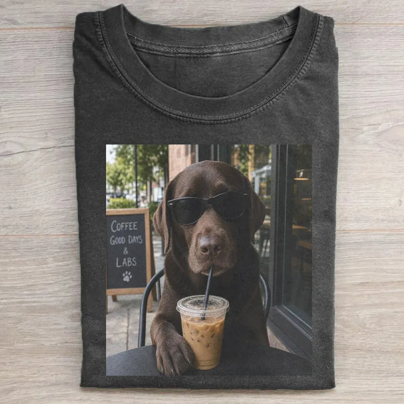 Chocolate Lab Coffee T-shirt