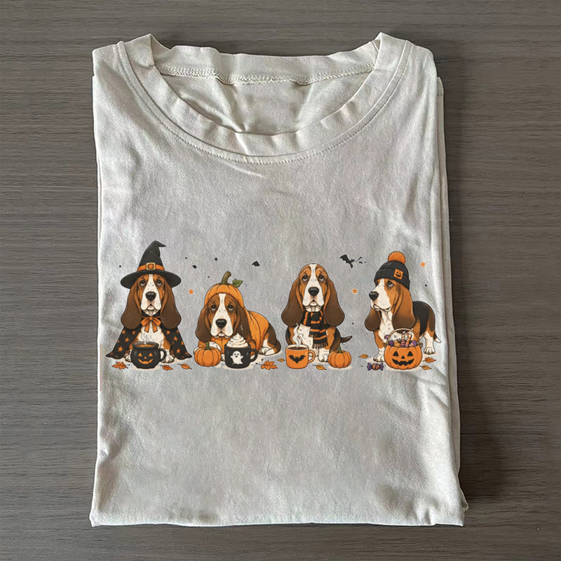 Basset Hound Halloween T-shirt