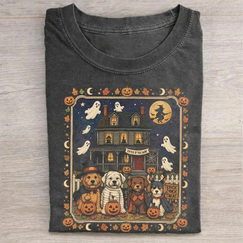 Vintage 90s Dogs Halloween T-shirt