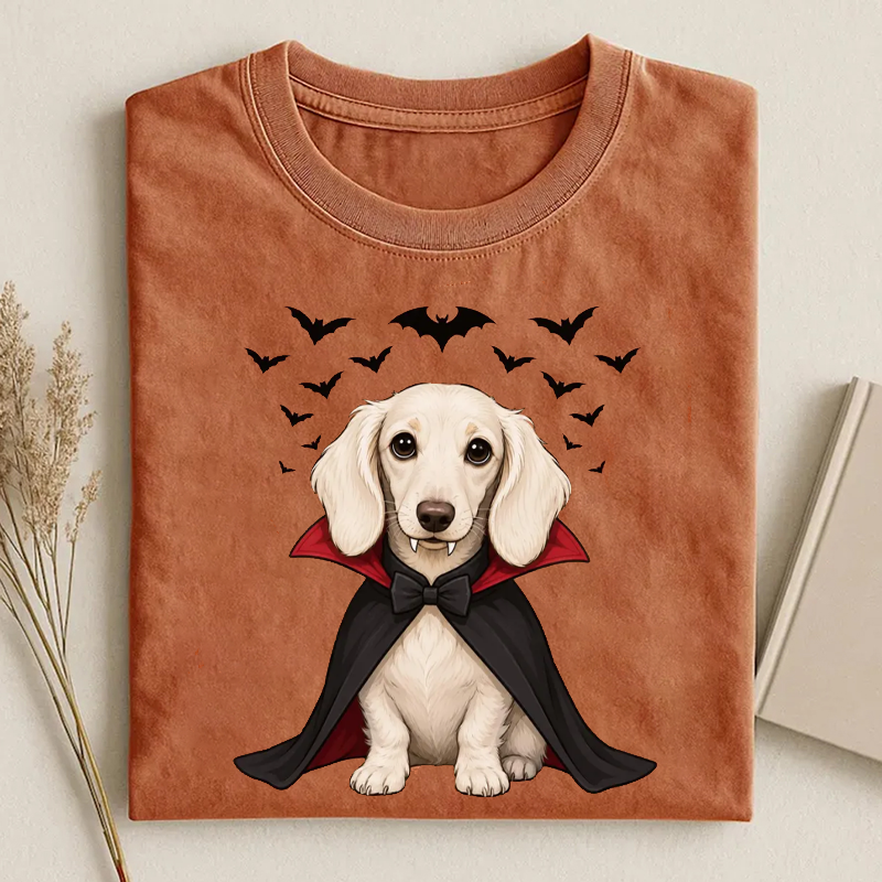 Vampire White Dachshund T-shirt
